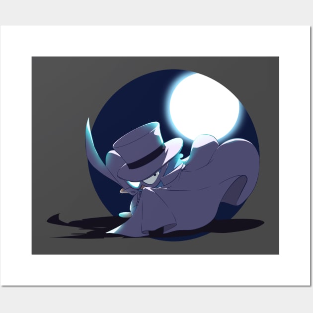 Golang White Thief under Moon light Wall Art by clgtart